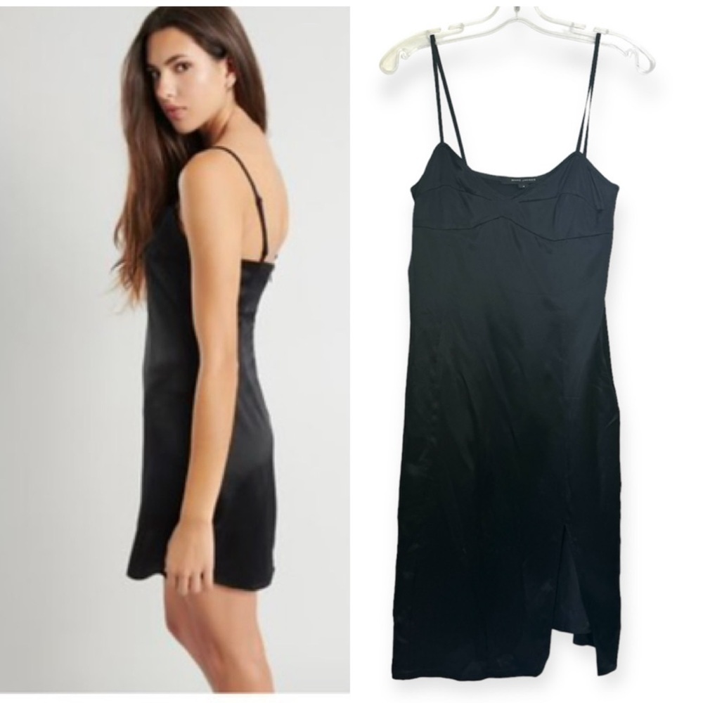 Marc Jacobs Silk Slip Dress Slit Straps Sheath Sleeveless Gown Minimalist Zip 8